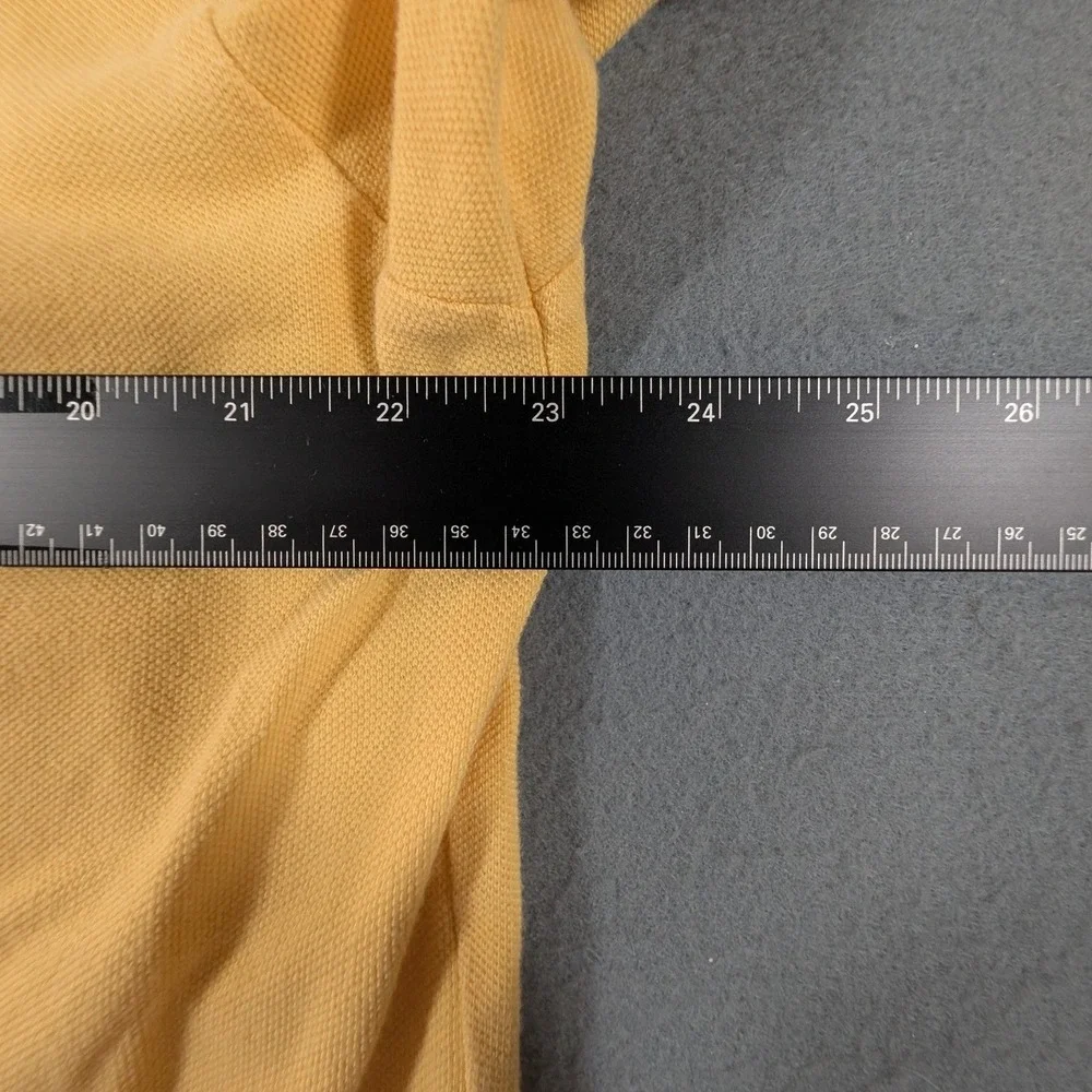 Polo Ralph Lauren Polo Shirt Mens Large Yellow Big Pony Short Sleeve
